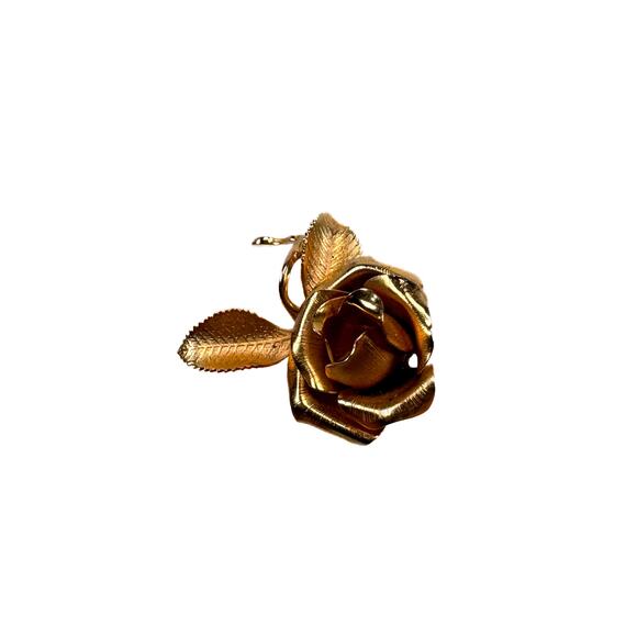 Vintage Jewelry - Brooch - Cerrito Original Gold Tone Rose Pin Brooch - 1981 - Picture 4 of 6